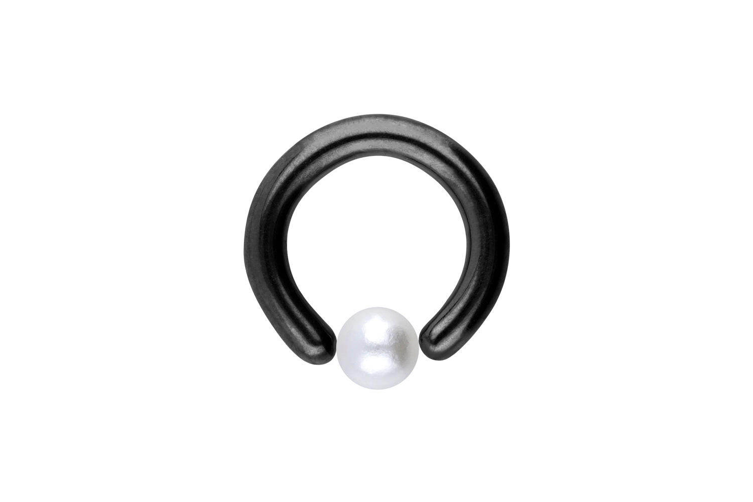 Chirurgenstahl Klemmkugelring Piercing SYNTHETISCHE PERLE